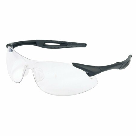 MCR SAFETY Glasses, IA1 Black Frame, Clear AF Lens, 12PK IA110AF